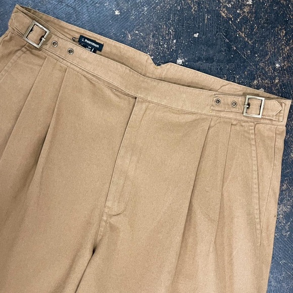 J. Peterman - Dark Khaki Pleated Shorts - Picture 6 of 7
